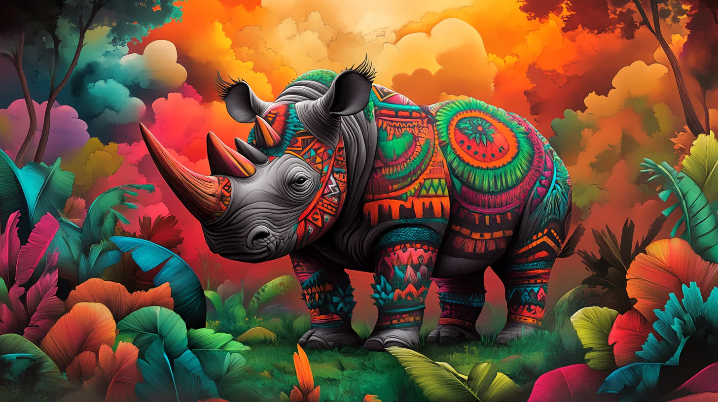 Rhinocéros — création de Papy Ai